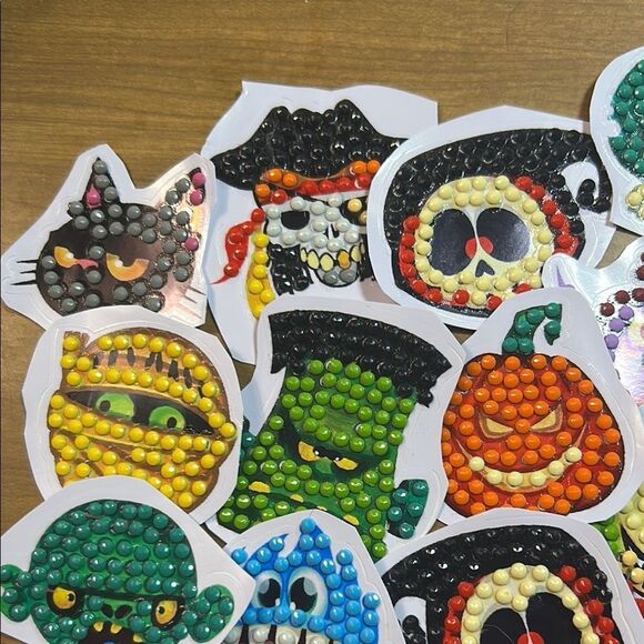 Colorful Halloween diamond Sticker Set - Picture 3 of 5